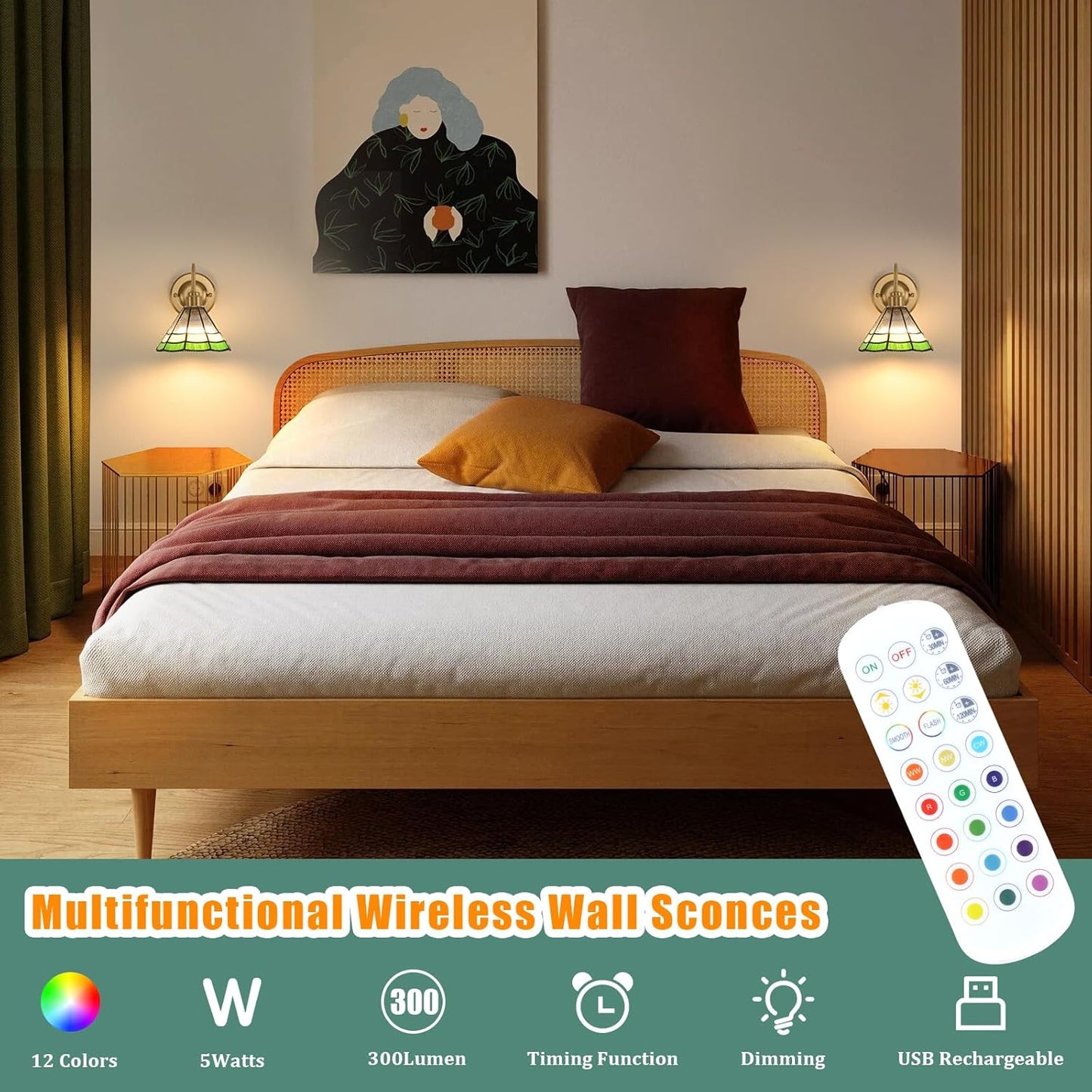 Vintage Blue Wall Sconce