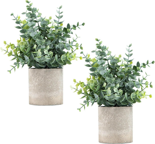 2 Pack Fake Plants Eucalyptus