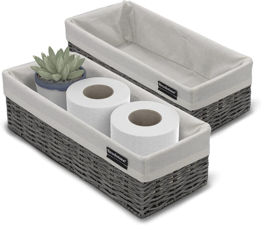 2 PACK SET Wicker Storage Basket