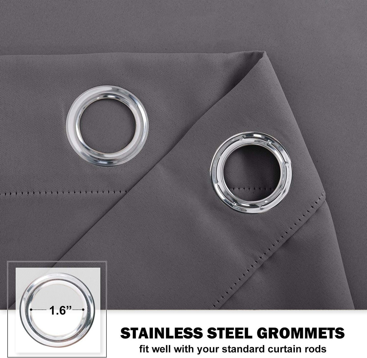 Thermal Insulated Blackout Grommet Curtains