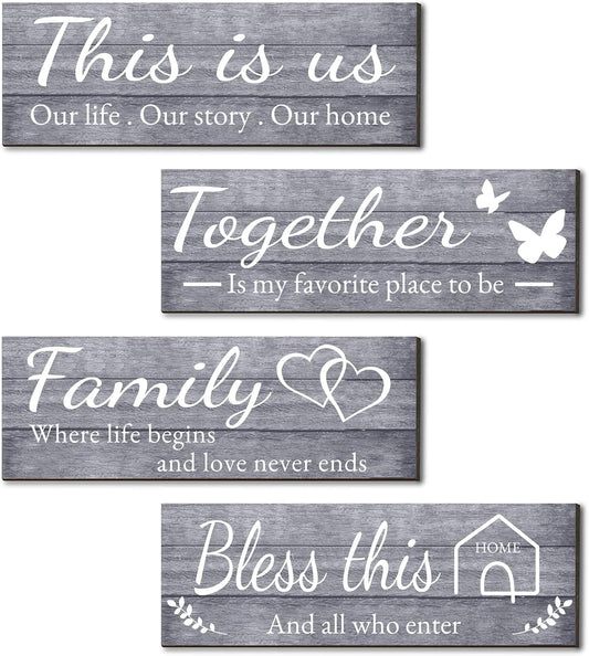 4.7 x 13.8" Rustic Wooden Wall Decor
