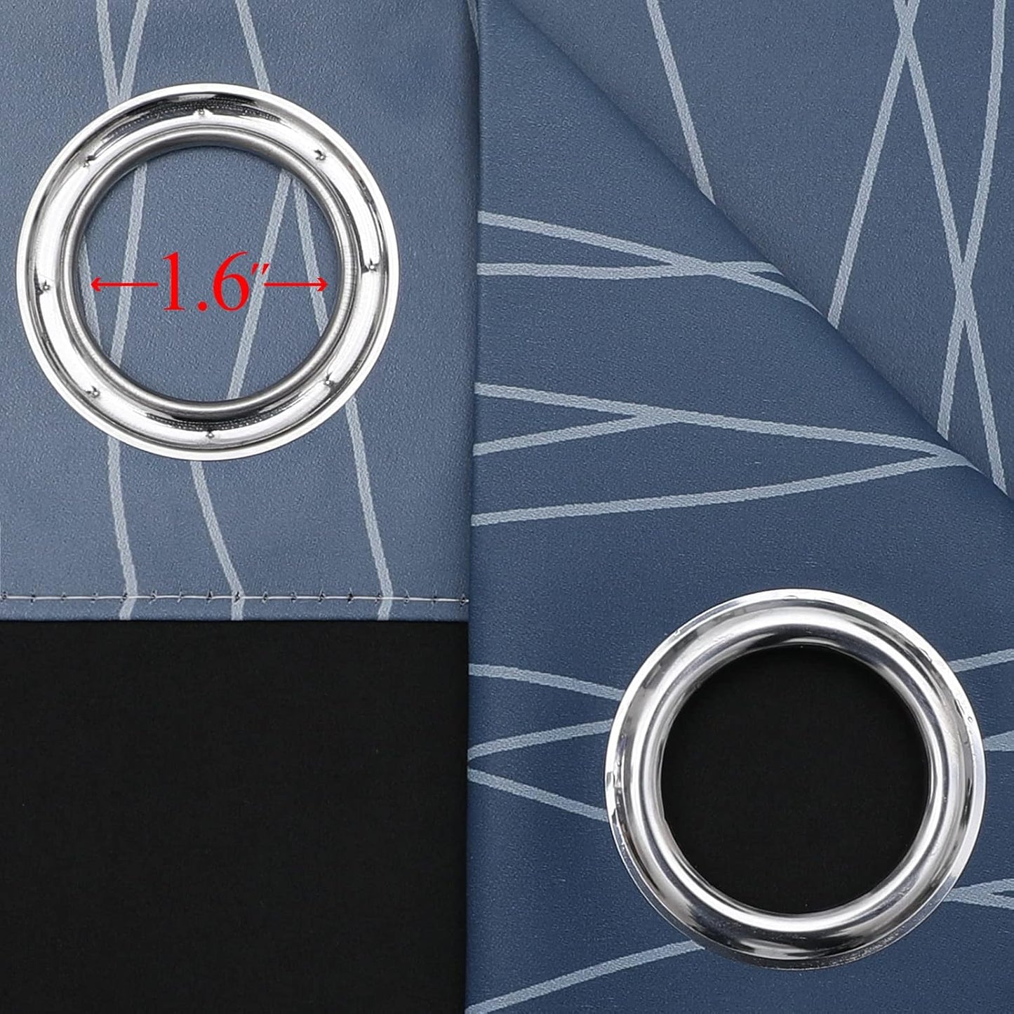 Navy & Grey Ombre Blackout Curtains (Set of 2)