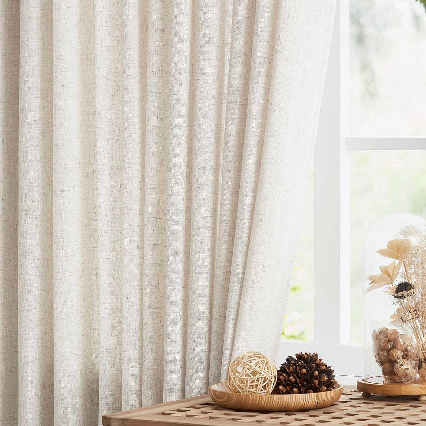 Pleated Semi Sheer Curtains