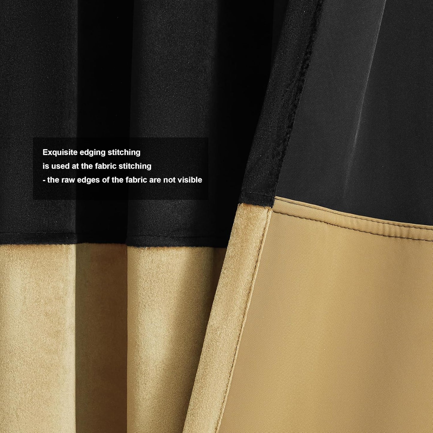 Black and Gold Velvet Curtains